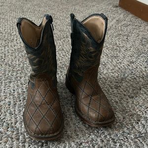 Little boy roper square toe boots
